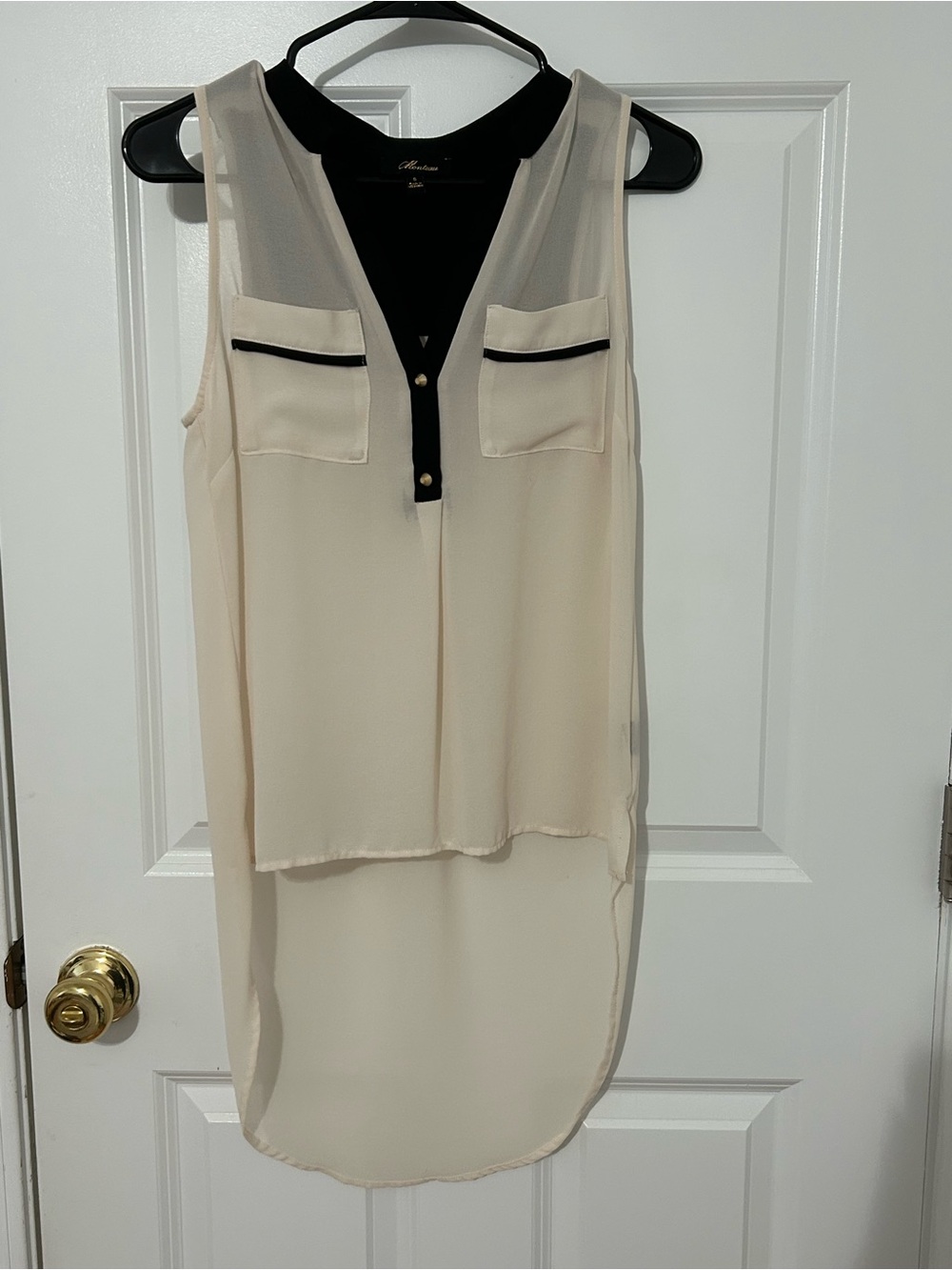 Chiffon top high low sleeveless